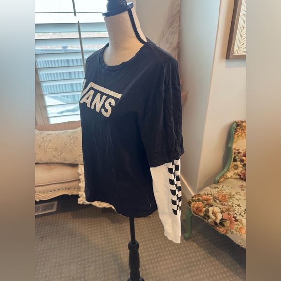 Vans Logo Layered Long Sleeve T-Shirt – Size Small - Picture 3 of 5